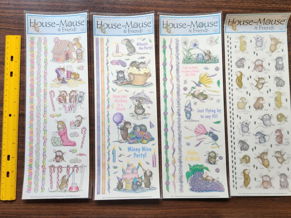 House-Mouse & Friends Stickers - Lot of 4